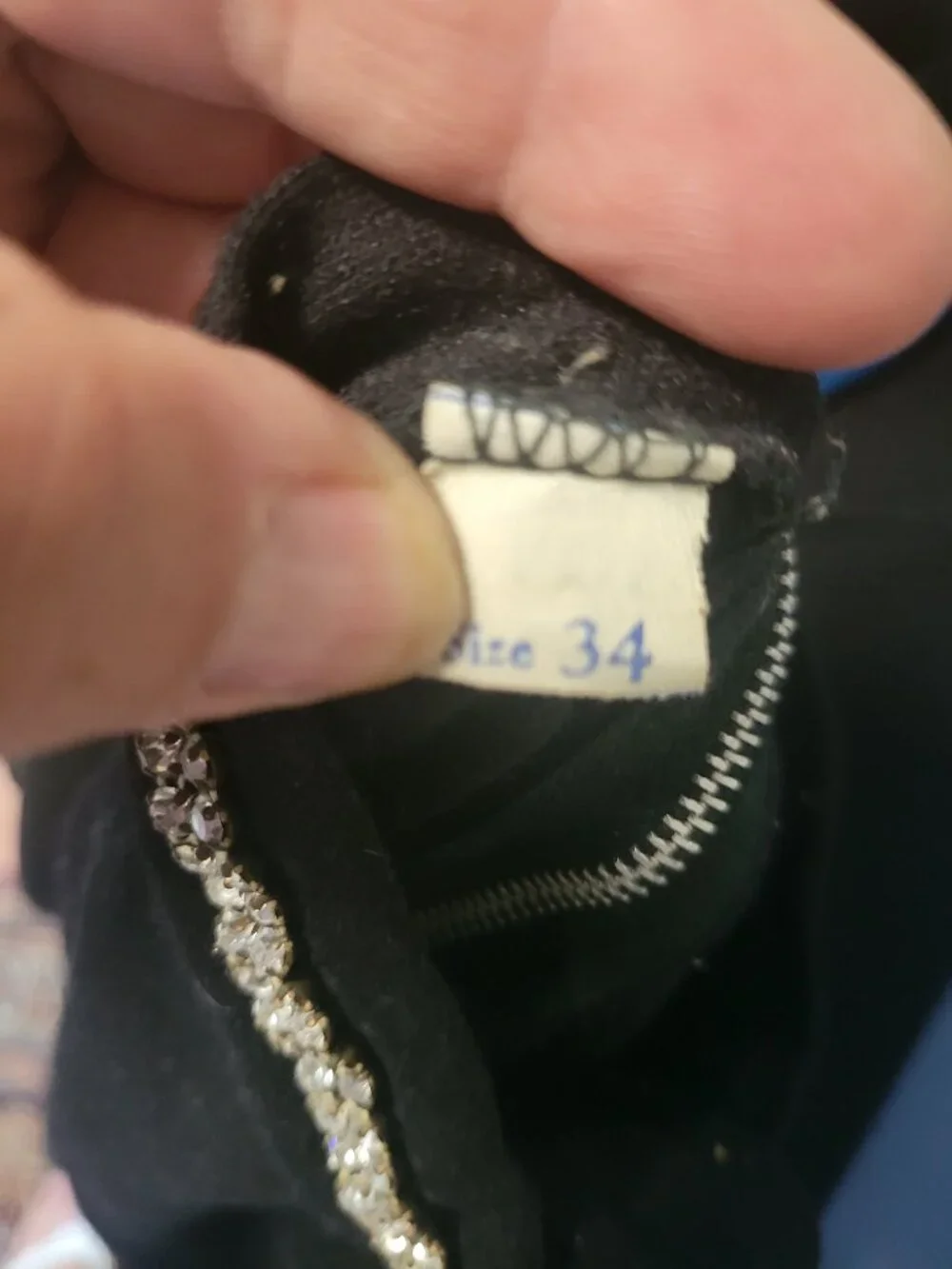 Vintage 1940's Black Knit with Bling - Picture 5 of 5